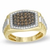 Thumbnail Image 0 of Previously Owned - Men's 1.00 CT. T.W. Champagne and White Diamond Ring in 10K Gold