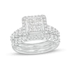 Thumbnail Image 0 of Previously Owned - 2.00 CT. T.W. Quad Princess-Cut Diamond Frame Bridal Set in 14K White Gold