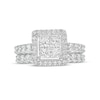 Previously Owned - 2.00 CT. T.W. Quad Princess-Cut Diamond Frame Bridal Set in 14K White Gold