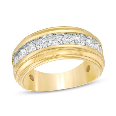 Previously Owned - Men's 1.23 CT. T.W. Diamond Anniversary Band in 10K Gold