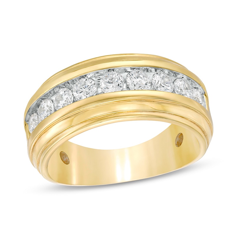 Previously Owned - Men's 1.23 CT. T.W. Diamond Anniversary Band in 10K Gold|Peoples Jewellers