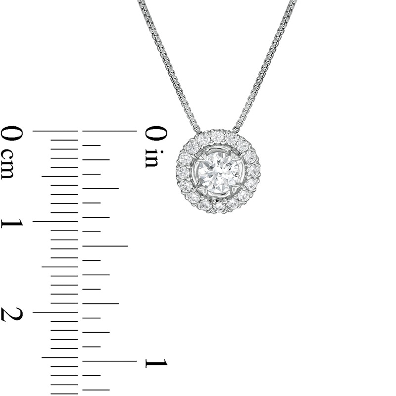 Previously Owned - 0.50 CT. T.W. Diamond Frame Pendant in 10K White Gold