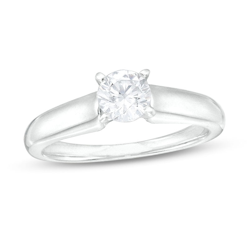 Previously Owned - 0.50 CT. Canadian Diamond Solitaire Engagement Ring in 14K White Gold (I/I1)