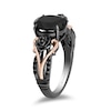 Thumbnail Image 1 of Previously Owned - Enchanted Disney Villains Maleficent Onyx and Diamond Ring in Sterling Silver and 10K Rose Gold