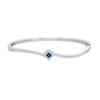 Thumbnail Image 0 of Previously Owned - Vera Wang Love Collection Blue Sapphire and 0.18 CT. T.W. Diamond Bypass Bangle in Sterling Silver