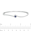 Thumbnail Image 2 of Previously Owned - Vera Wang Love Collection Blue Sapphire and 0.18 CT. T.W. Diamond Bypass Bangle in Sterling Silver