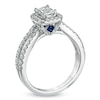 Previously Owned - Vera Wang Love Collection 0.95 CT. T.W. Emerald-Cut Diamond Split Shank Ring in 14K White Gold