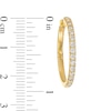 Thumbnail Image 2 of Previously Owned - 0.95 CT. T.W. Lab-Created Diamond Hoop Earrings in 14K Gold (F/SI2)
