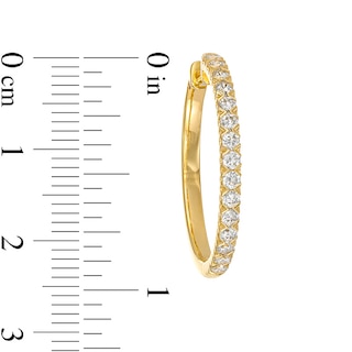 Previously Owned - 0.95 CT. T.W. Lab-Created Diamond Hoop Earrings in 14K Gold (F/SI2)