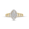 0.085 CT. T.W. Marquise Multi-Diamond Frame Promise Ring in Sterling Silver with 14K Gold Plate