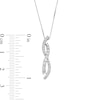 Thumbnail Image 2 of 0.75 CT. T.W. Certified Lab-Created Diamond Criss-Cross Infinity Pendant in 14K White Gold (F/SI2)
