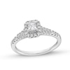 Thumbnail Image 0 of 0.49 CT. T.W. Princess-Cut Diamond Cushion-Shaped Frame Engagement Ring in 10K White Gold