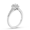 Thumbnail Image 2 of 0.49 CT. T.W. Princess-Cut Diamond Cushion-Shaped Frame Engagement Ring in 10K White Gold