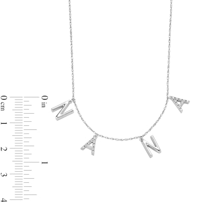 0.05 CT. T.W. Diamond "NANA" Station Necklace in Sterling Silver