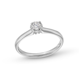 0.20 CT. Diamond Miracle Solitaire Engagement Ring in 14K White Gold