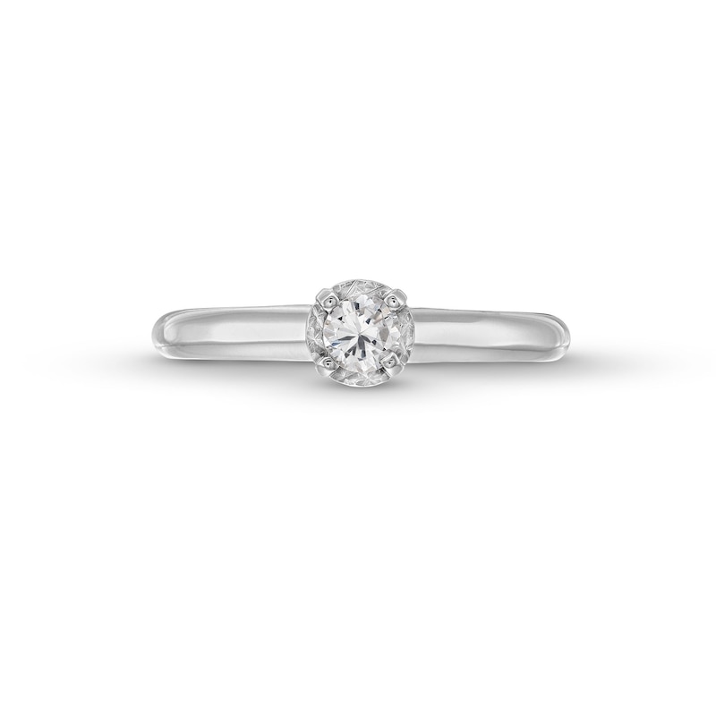 0.20 CT. Diamond Miracle Solitaire Engagement Ring in 14K White Gold