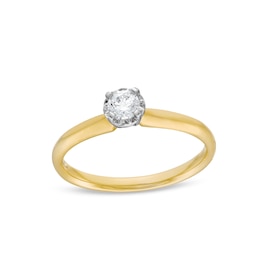0.20 CT. Diamond Miracle Solitaire Engagement Ring in 14K Gold (J/I3)