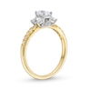 Thumbnail Image 2 of 1.00 CT. T.W. Emerald-Cut Diamond Past Present Future® Engagement Ring in 14K Gold