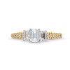 Thumbnail Image 3 of 1.00 CT. T.W. Emerald-Cut Diamond Past Present Future® Engagement Ring in 14K Gold