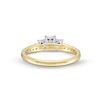 Thumbnail Image 4 of 1.00 CT. T.W. Emerald-Cut Diamond Past Present Future® Engagement Ring in 14K Gold