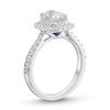 Vera Wang Love Collection 1.29 CT. T.W. Emerald-Cut Diamond Double Frame Engagement Ring in 14K White Gold