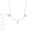 0.05 CT. T.W. Diamond "MOM" Station Necklace in Sterling Silver