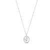 Thumbnail Image 0 of 0.08 CT. T.W. Diamond Oval Frame Family Tree Pendant in Sterling Silver