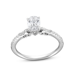 Oval Canadian Certified Centre Diamond 1.00 CT. T.W. Engagement Ring in 18K White Gold (I/SI2)