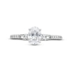 Oval Canadian Certified Centre Diamond 1.00 CT. T.W. Engagement Ring in 18K White Gold (I/SI2)