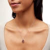 Unstoppable Love™ 6.0mm Lab-Created Ruby and White Lab-Created Sapphire Teardrop Pendant in Sterling Silver