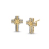 0.20 CT. T.W. Diamond Cross Stud Earrings in 10K Gold