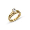 Thumbnail Image 2 of Perfect Fit 1.00 CT. T.W. Oval Certified Lab-Created Diamond Vintage-Style Bridal Set in 14K Gold (F/SI2)