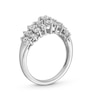 1.00 CT. T.W. Baguette and Round Diamond Alternating Trios Anniversary Band in 10K White Gold