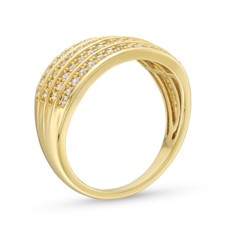 0.50 CT. T.W. Diamond Multi-Row Anniversary Band in 10K Gold