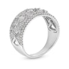 0.50 CT. T.W. Diamond Ornate Multi-Row Vintage-Style Anniversary Band in Sterling Silver