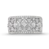 Thumbnail Image 3 of 0.50 CT. T.W. Diamond Ornate Multi-Row Vintage-Style Anniversary Band in Sterling Silver