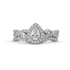 Thumbnail Image 3 of Perfect Fit 1.00 CT. T.W. Pear-Shaped Certified Lab-Created Diamond Twist Shank Bridal Set in 14K White Gold (F/SI2)