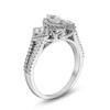 1.00 CT. T.W. Marquise and Princess-Cut Diamond Past Present Future® Frame Engagement Ring in 14K White Gold