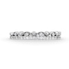 0.25 CT. T.W. Diamond Scallop Edge Double Row Vintage-Style Anniversary Band in 14K White Gold