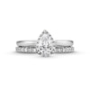 Thumbnail Image 3 of Perfect Fit 1.00 CT. T.W. Pear-Shaped Certified Lab-Created Diamond Frame Bridal Set in 14K White Gold (F/SI2)