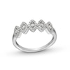 0.25 CT. T.W. Diamond Marquise Frame Five Stone Stackable Anniversary Band in 10K White Gold