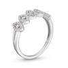 Thumbnail Image 2 of 0.25 CT. T.W. Diamond Marquise Frame Five Stone Stackable Anniversary Band in 10K White Gold