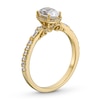 Thumbnail Image 2 of Oval Canadian Certified Centre Diamond 1.10 CT. T.W. Frame Engagement Ring in 18K Gold (I/SI2)