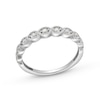 Thumbnail Image 0 of 0.25 CT. T.W. Diamond Scallop Vintage-Style Stackable Anniversary Band in 10K White Gold