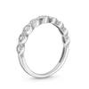 Thumbnail Image 2 of 0.25 CT. T.W. Diamond Scallop Vintage-Style Stackable Anniversary Band in 10K White Gold