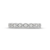 Thumbnail Image 3 of 0.25 CT. T.W. Diamond Scallop Vintage-Style Stackable Anniversary Band in 10K White Gold