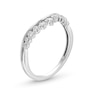 Thumbnail Image 2 of 0.25 CT. T.W. Diamond Crown Contour Anniversary Band in 10K White Gold