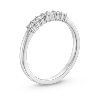 0.25 CT. T.W. Princess-Cut Canadian Certified Diamond Seven Stone Anniversary Band in 14K White Gold (I/I2)