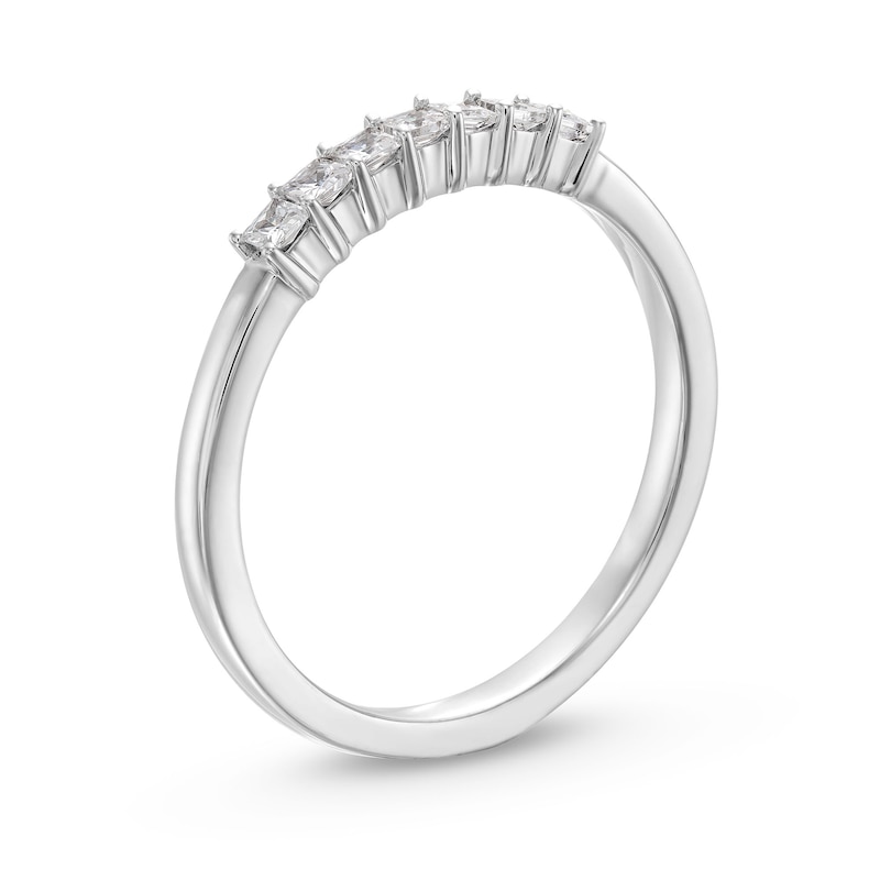 0.25 CT. T.W. Princess-Cut Canadian Certified Diamond Seven Stone Anniversary Band in 14K White Gold (I/I2)