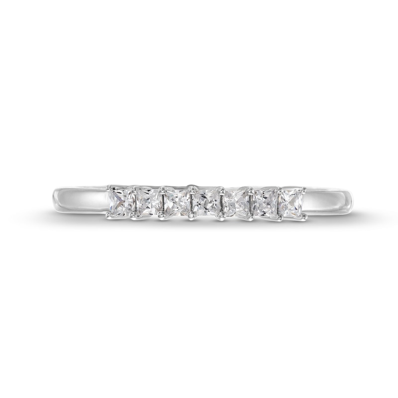 0.25 CT. T.W. Princess-Cut Canadian Certified Diamond Seven Stone Anniversary Band in 14K White Gold (I/I2)
